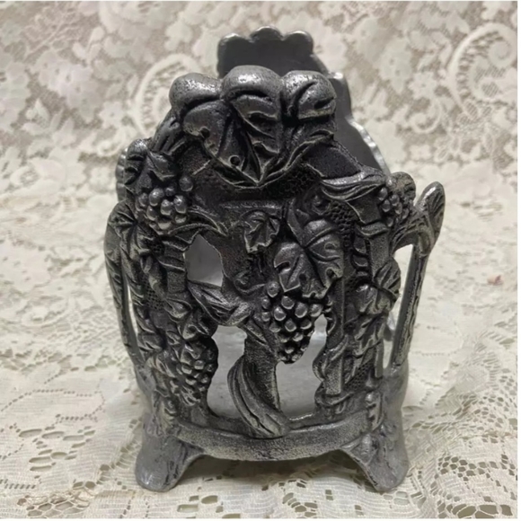 CARSON PEWTER CANDLE JAR HOLDER - Picture 4 of 6